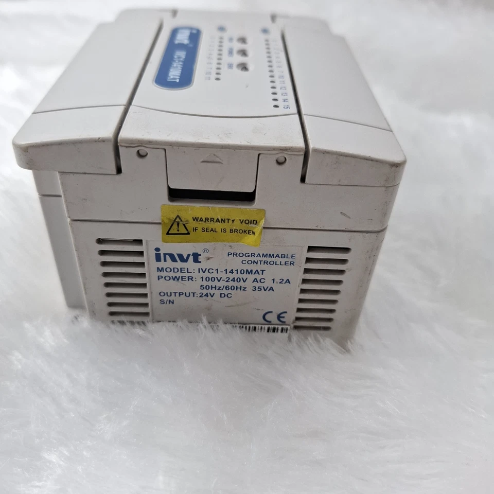 USED INVT IVC1-1410MAT PROGRAMMABLE CONTROLLER 100V-240V AC OUTPUT 24V DC